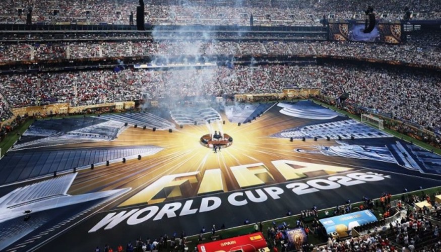 Офіційна атрибутика ФІФА та логотип чемпіонату світу з футболу 2026 року