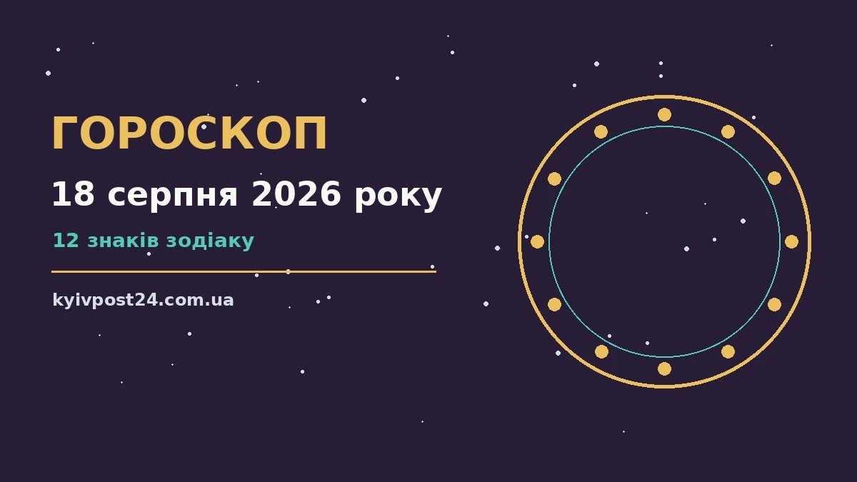 Зоряне небо над містом у вечірніх вогнях, символ щоденного гороскопу на 18 серпня 2026 року