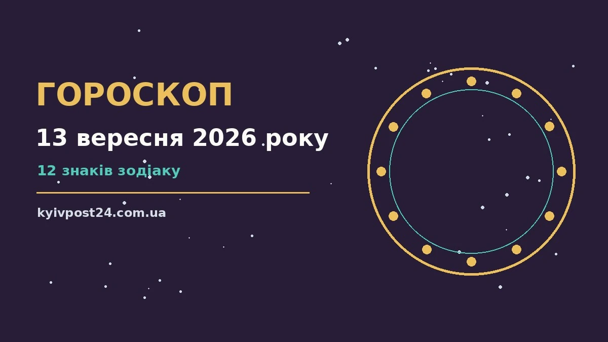 Астрологічний гороскоп на 13 вересня 2026 року для дванадцяти знаків Зодіаку з практичними порадами