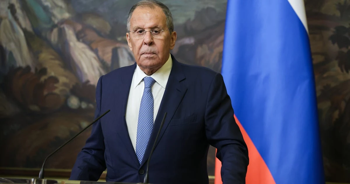 Сергій Лавров під час коментарю для російських ЗМІ